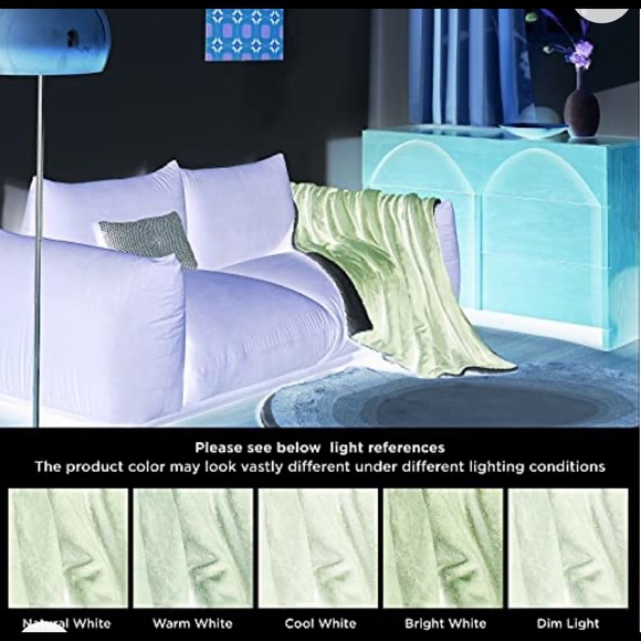 Bedsure Sherpa Fleece blanket - oversized Queen yellow gold mustard fuzzy soft - Picture 4 of 4